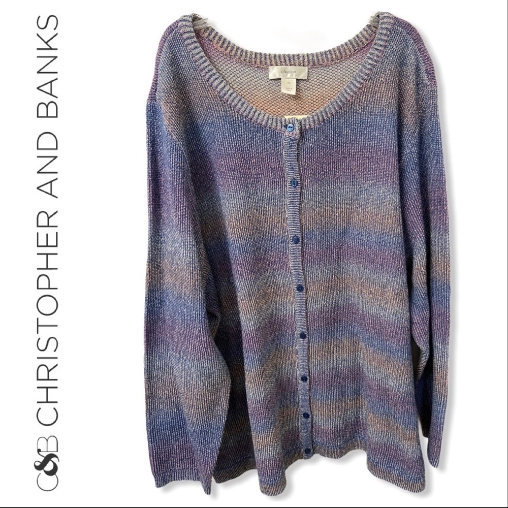 CJ BANKS Christopher and Banks Cardigan Sweater 3X